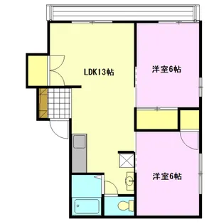 ハイツコスモ【2階】の間取り