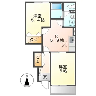ピュアハウス【1階】の間取り