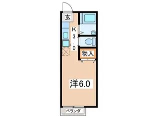 グリ-ンテラスB【1階】の間取り