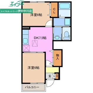 シュープリーム B棟【1階】の間取り