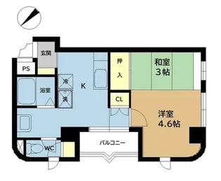プロシード東大畑【2階】の間取り