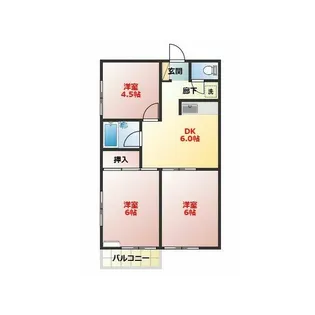 神奈川県小田原市栢山【アパート】の間取り