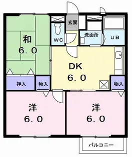 パルテール・吉野【2階】の間取り