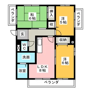ベル・コリーヌ富貴ノ台【3階】の間取り