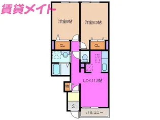 ジェルメ86 II【1階】の間取り