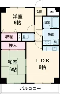 大阪府大東市灰塚3【マンション】の間取り