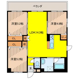 メゾンサニー【3階】の間取り