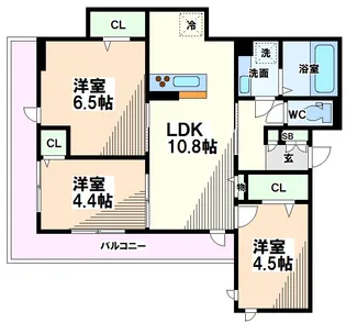 東京都小金井市貫井北町3【アパート】の間取り