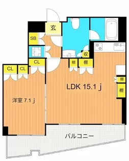 ビヴァーチェ大崎【5階】の間取り