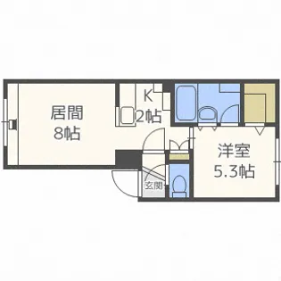 グランメールWEST9【2階】の間取り