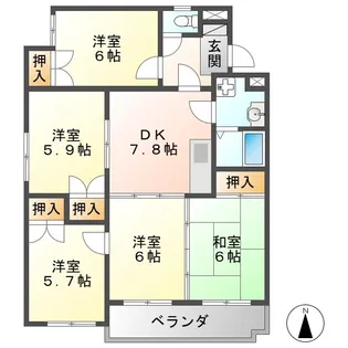 PALACE SHINO【3階】の間取り