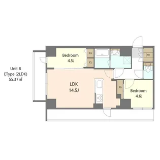 S-RESIDENCE高島平asolea【5階】の間取り