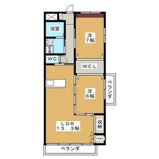 サンタユニテ【6階】の間取り