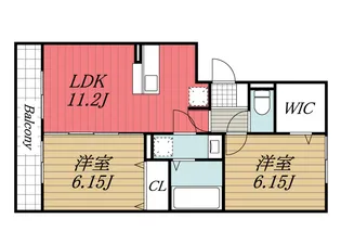 千葉県千葉市中央区都町5【アパート】の間取り