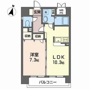 フロンティア北四番丁【2階】の間取り