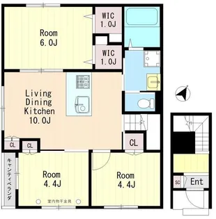 グリーントップ【2階】の間取り