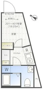 メゾンド町屋【3階】の間取り