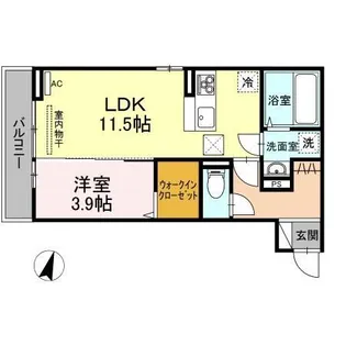 新潟県新潟市中央区上近江3【アパート】の間取り