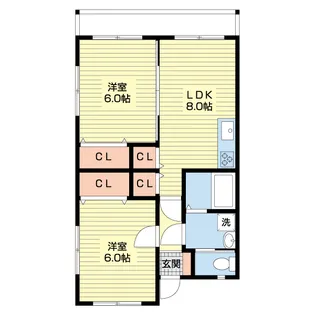 エクレシア花園【4階】の間取り