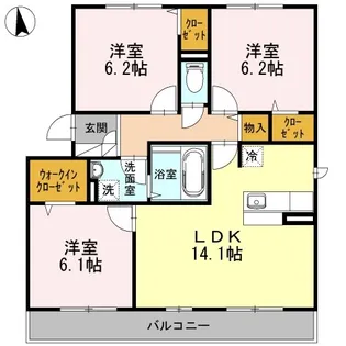 グランフォート 伍番館【3階】の間取り