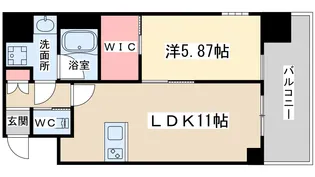 ラドゥセール天満【7階】の間取り