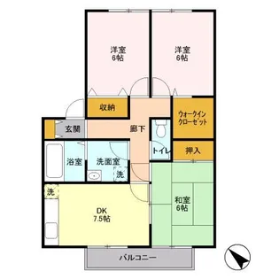 3DKの間取り画像