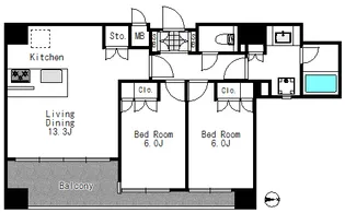 ニューシティアパートメンツ西大島【11階】の間取り