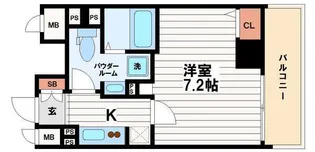 フォーチュン心斎橋EAST【10階】の間取り