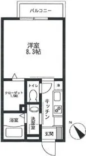 エクセル霞ヶ丘【1階】の間取り