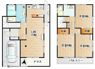 東京都大田区田園調布1【一戸建】の間取り