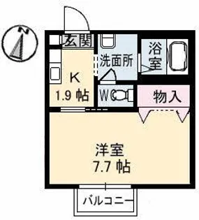 愛媛県新居浜市泉宮町【アパート】の間取り