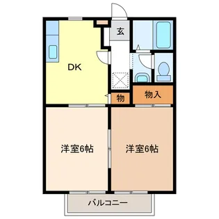 ラビナス新田B棟【1階】の間取り