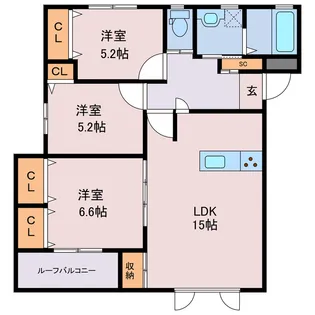 JB錦町BROCADE【2階】の間取り