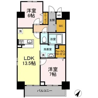 Act Valore【8階】の間取り