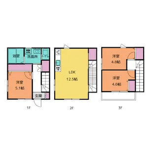 神奈川県川崎市多摩区登戸【一戸建】の間取り