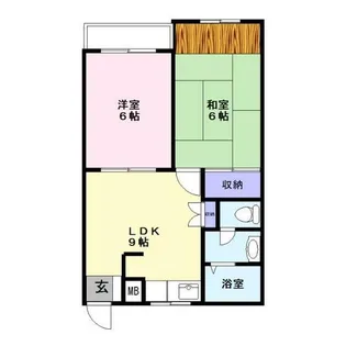 スリーエス龍田【1階】の間取り