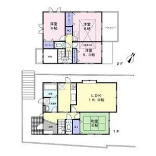 神奈川県川崎市宮前区水沢3【一戸建】の間取り