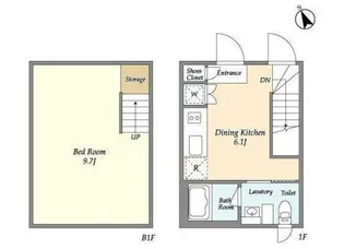 KDXレジデンス吉祥寺【1階】の間取り