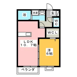 ソレアードA棟【2階】の間取り