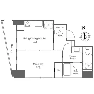 東京都港区白金1【マンション】の間取り