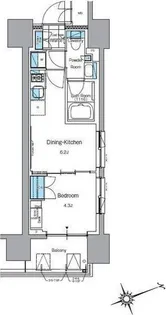 J.リヴェール上野入谷プレイス【8階】の間取り