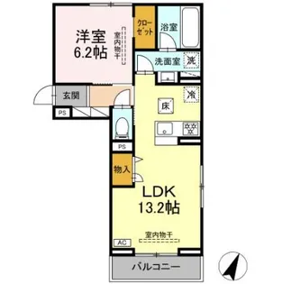 神奈川県小田原市南鴨宮2【アパート】の間取り