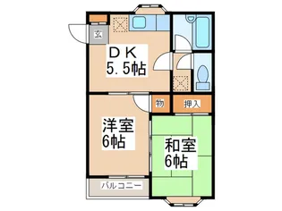 ハイツサクマ【1階】の間取り