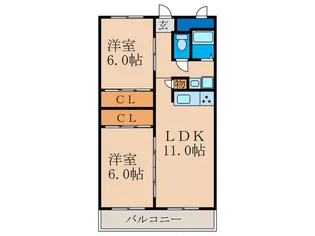 エイテルフラッツ【4階】の間取り