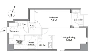 東京都港区東麻布1【マンション】の間取り