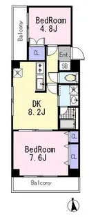 市両マンション【2階】の間取り