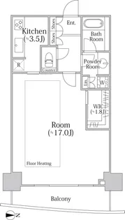 河田町ガーデン クラブフロア【34階】の間取り