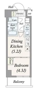 GRAN PASEO 清澄白河【9階】の間取り