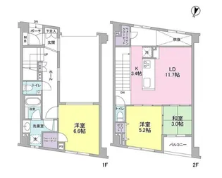 ソアラノーム碑文谷【1階】の間取り