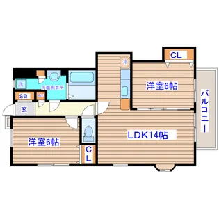 ソレアードT【1階】の間取り